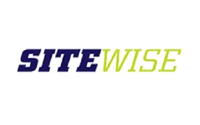 A logo for sitewise is shown on a white background.