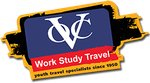 A logo for work study travel youth travel specialists since 1950