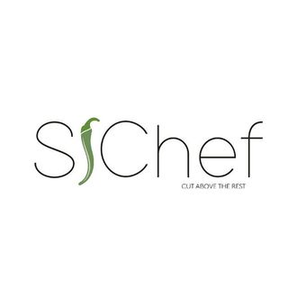 A logo for a company called s chef that says `` cut above the rest ''.