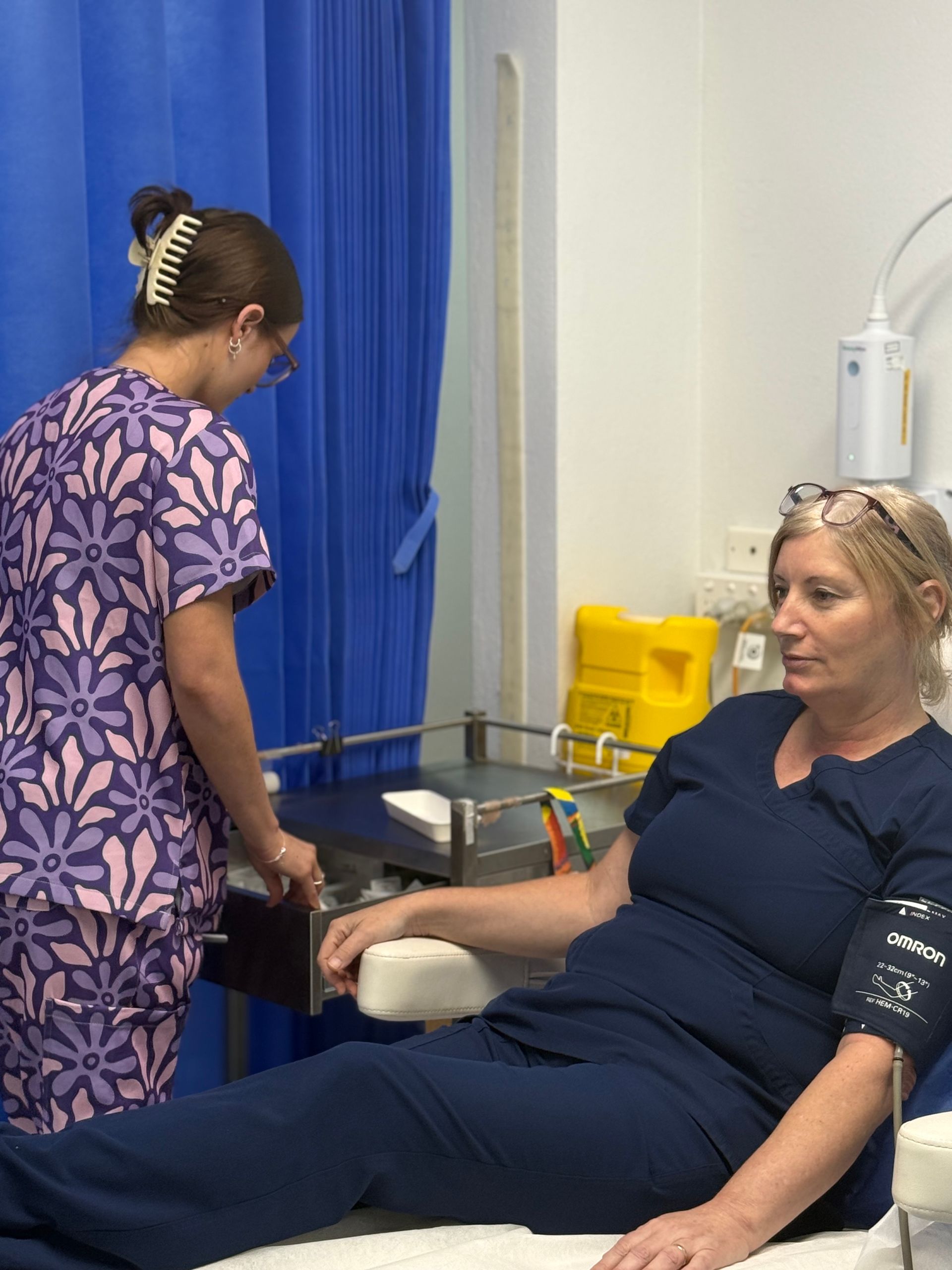 Checking Patient's Blood Pressure