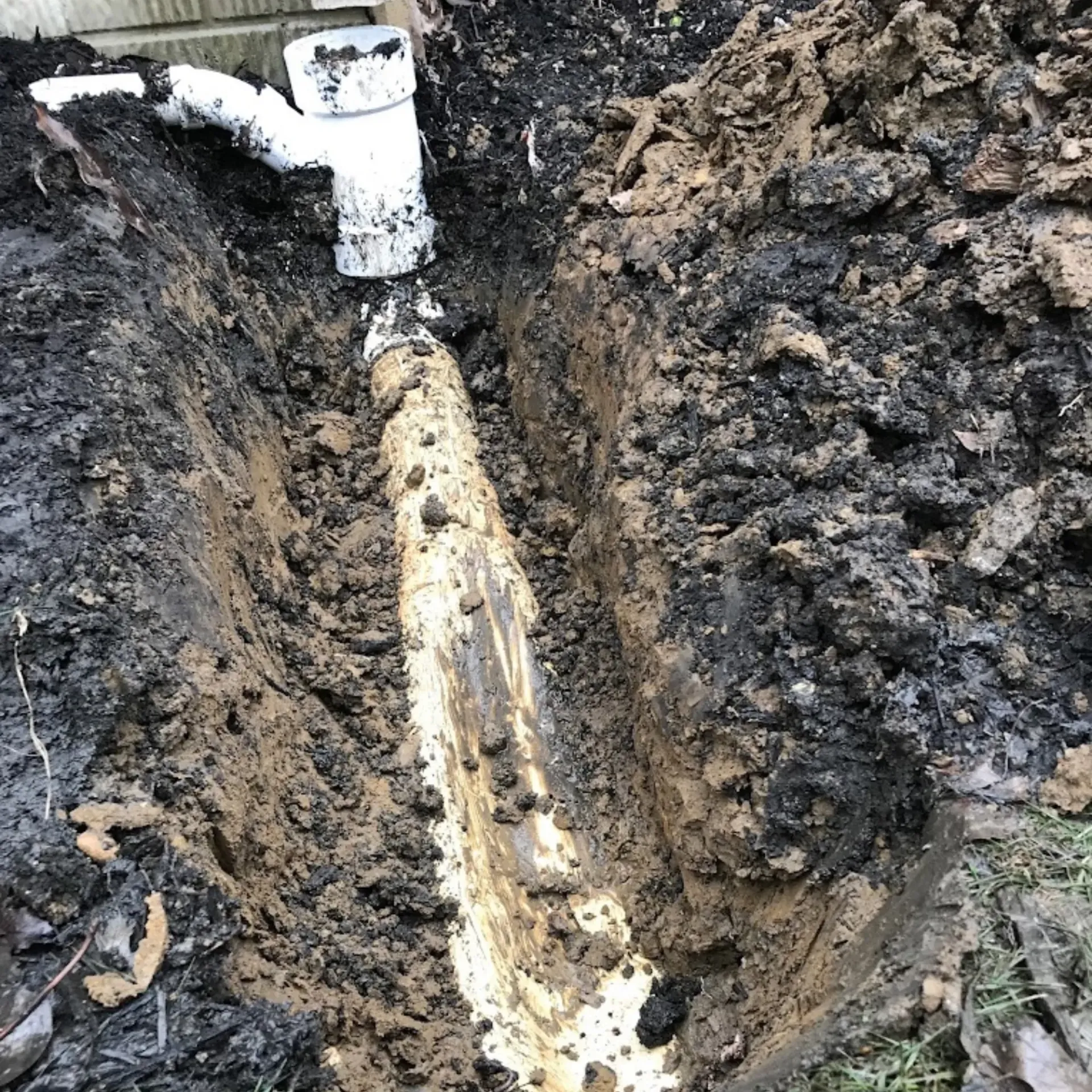 Affordable Waste Services - A drain pipe is being installed in the dirt.