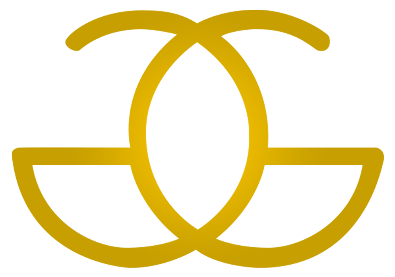 Gold intertwined letter