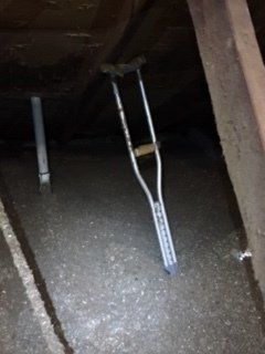 Homeowner special! If a crutch can support a human, it can support the structure.