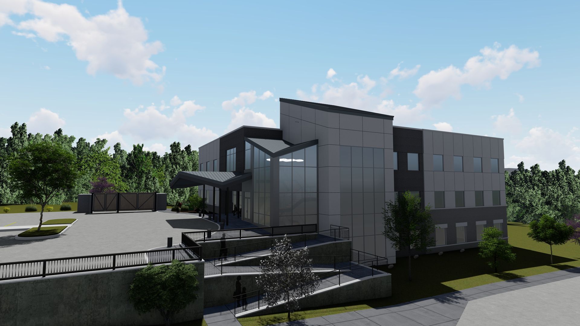 An Architectural Rendering of Boone County Family Resources by SAI Architecture in Columbia, MO.