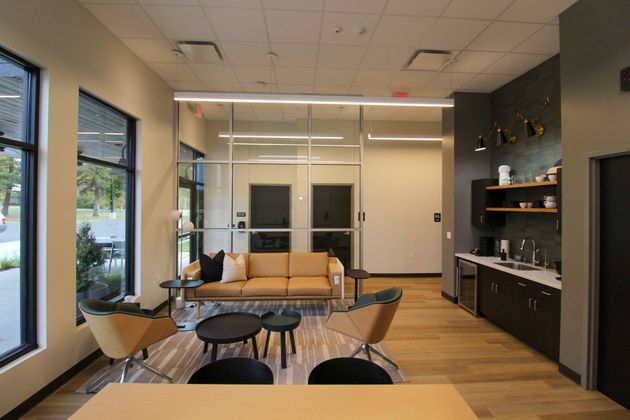 The Interior Lobby of the Media Center at the Crossing Church in Columbia, MO.