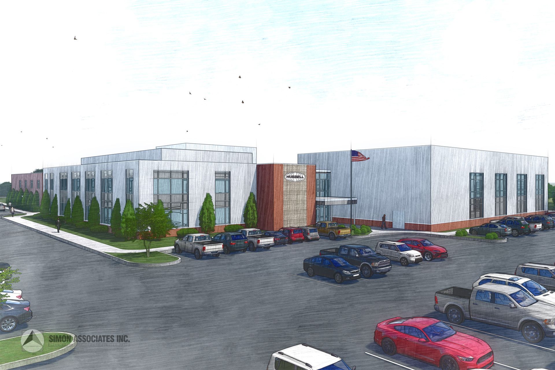 Hubbell Power Systems Building Addition Designed by SAI Architecture in Columbia, MO.