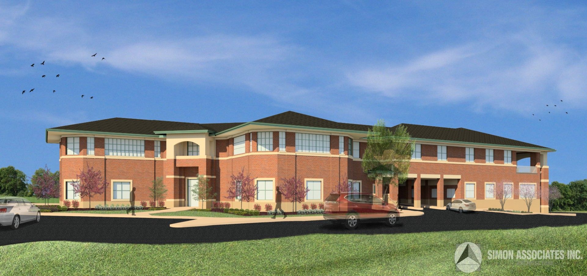 A Computer Rendering of the Design for River Region by SAI Architecture in Columbia, MO.