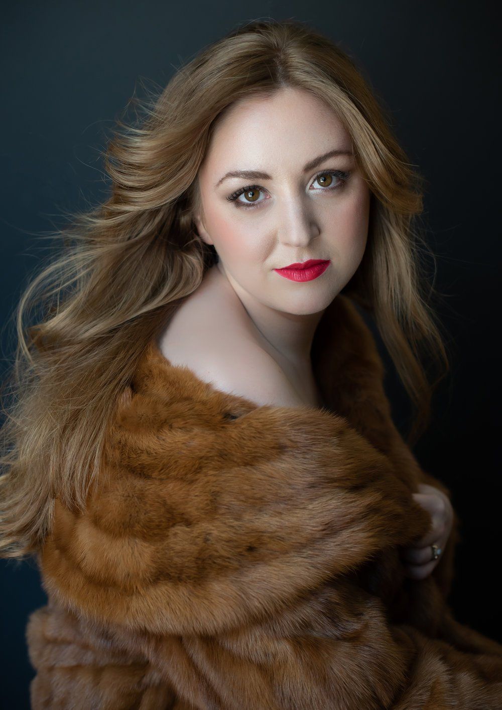 Professional Portrait Photography | Stacey Naglie Toronto  | Woman in fur coat with shoulder exposed