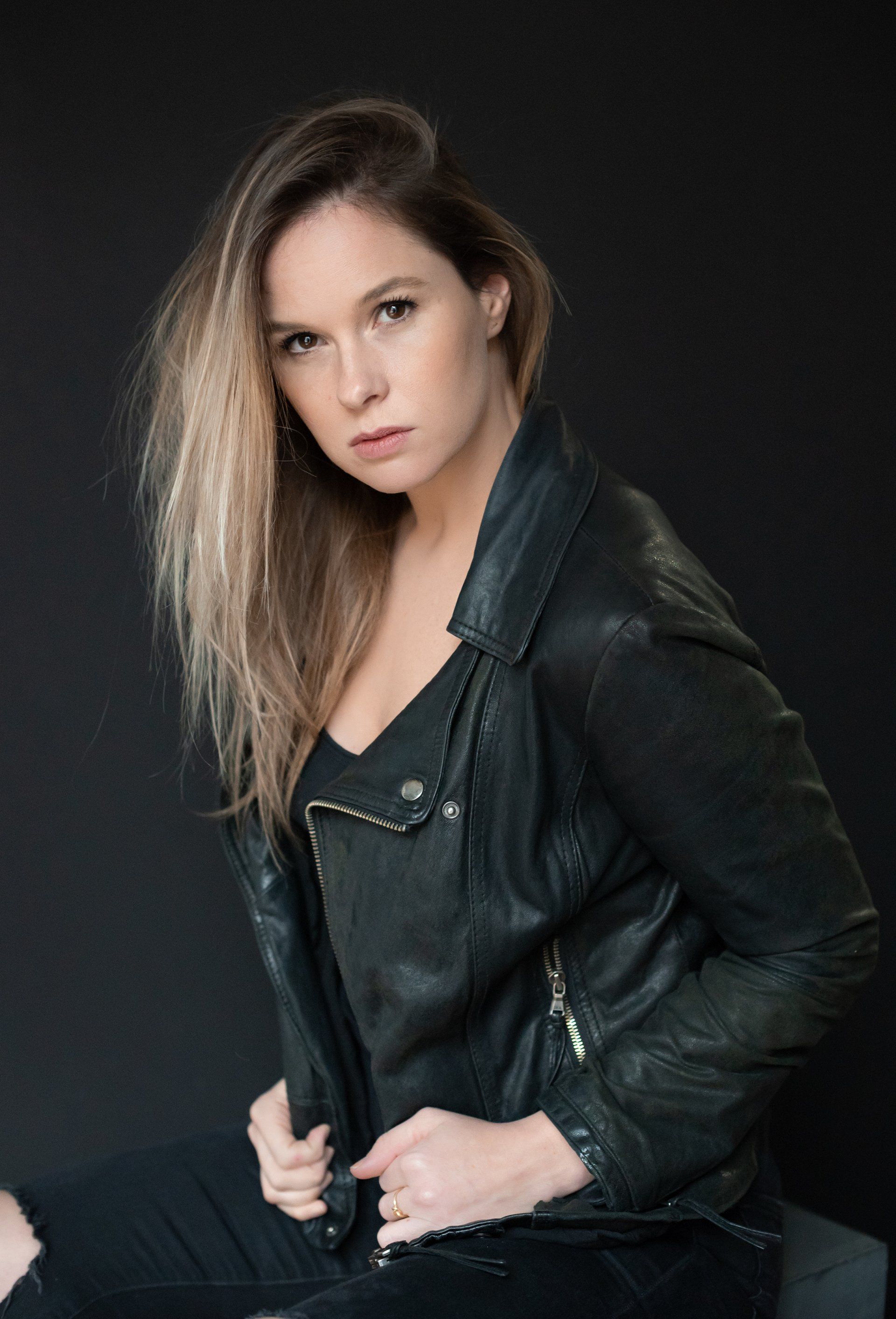 Professional Portrait Photography | Stacey Naglie Toronto  | Woman in black leather jacket