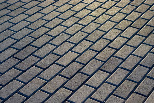 Pathway of a residential property with stencil concrete floor in Wanneroo WA.