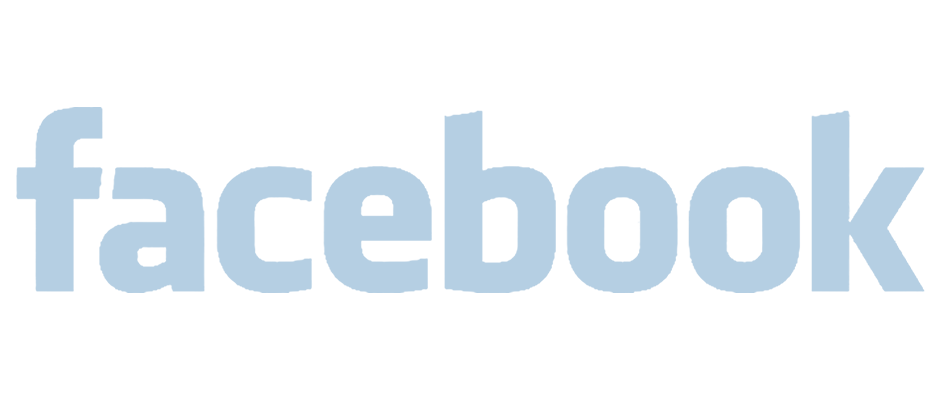 The facebook logo is blue and white on a white background.