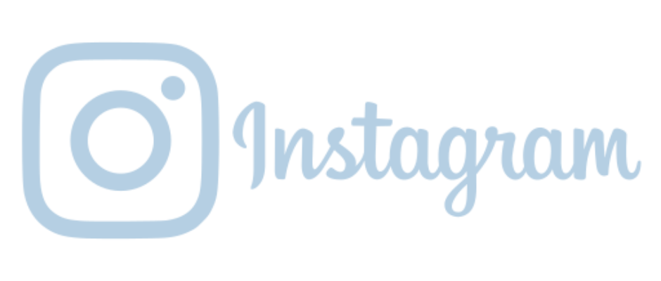 A blue instagram logo on a white background.