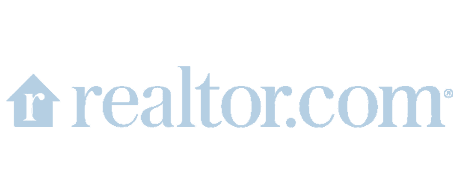 The logo for realtor.com is blue and has a house on it.