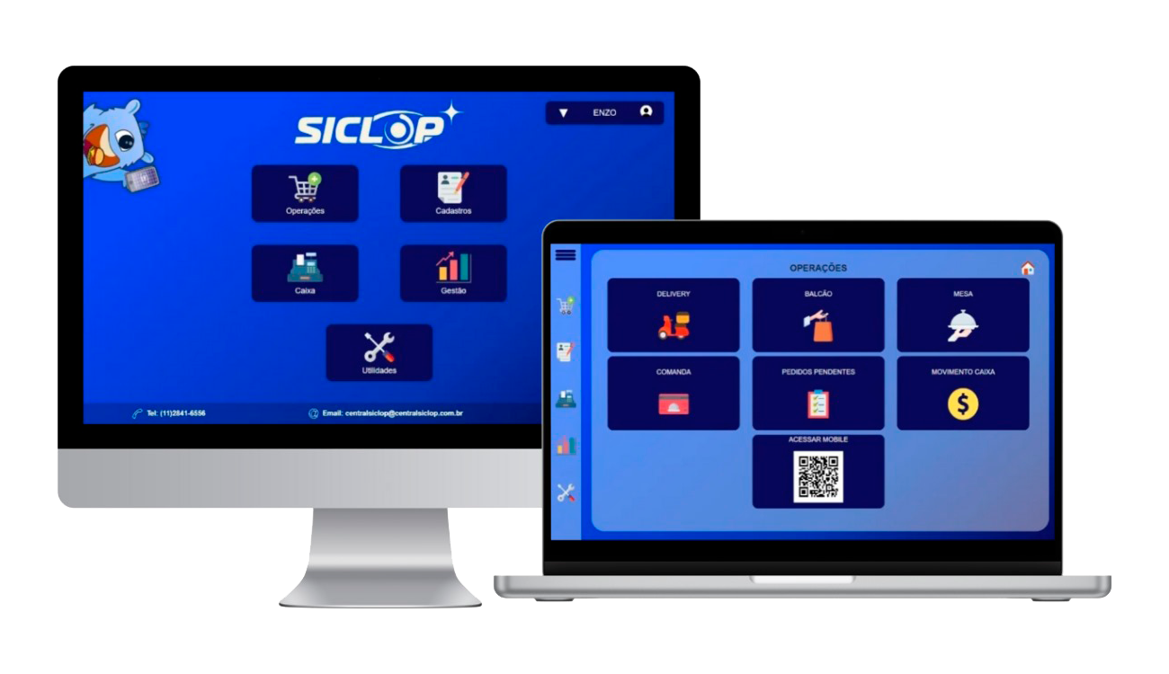 Uma pessoa está utilizando o nosso sistema SICLOP MAIS