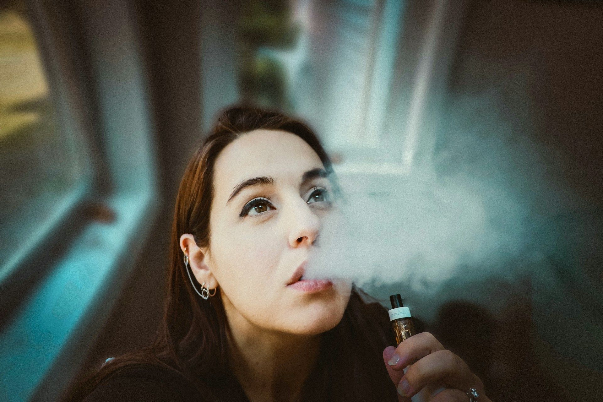 woman vaping