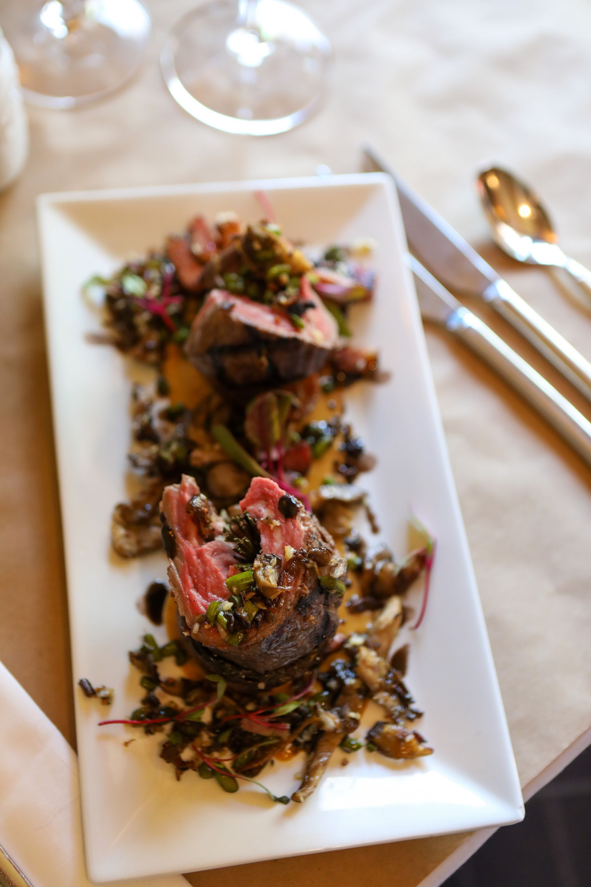 A close up of a plate of food on a table.