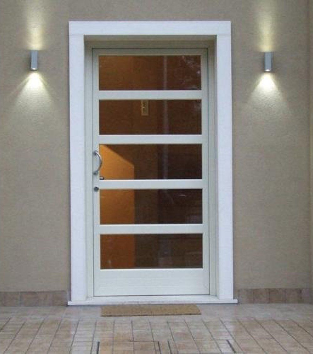 Portoncino in legno e vetro
