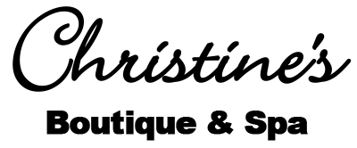 Christine's Boutique & Spa logo in black script lettering with