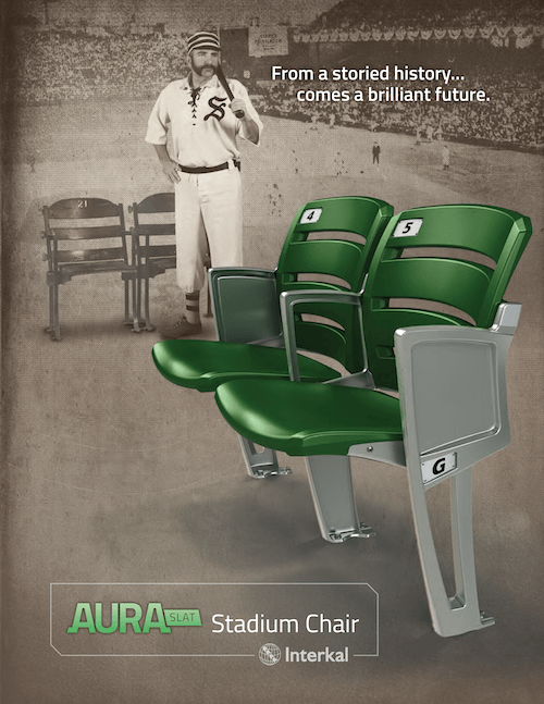 Interkal Aura Slat Stadium Seating brochure cover