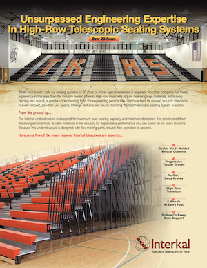 High Row Installations for Telescopic Bleachers