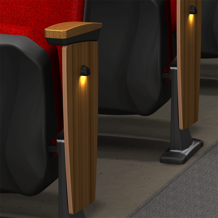 ODYSSEY Auditorium Chair aisle light options for seating