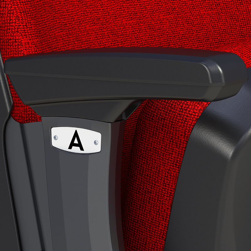 ODYSSEY Auditorium Chair number and row plates for seating