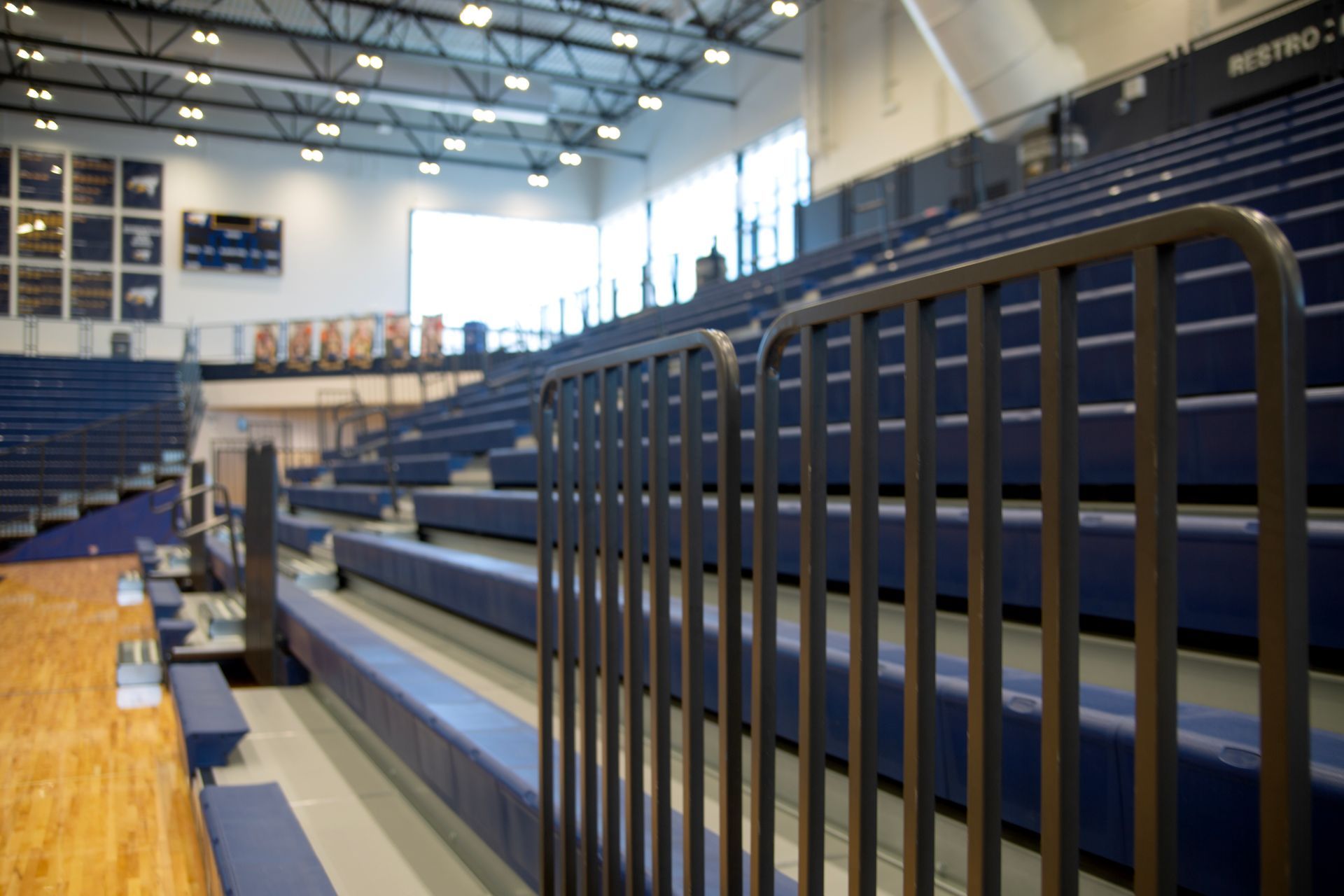 The award-winning gymnasium at Hudsonville High School, featuring EXCEL Seat Modules provides everyone with an amazing view.