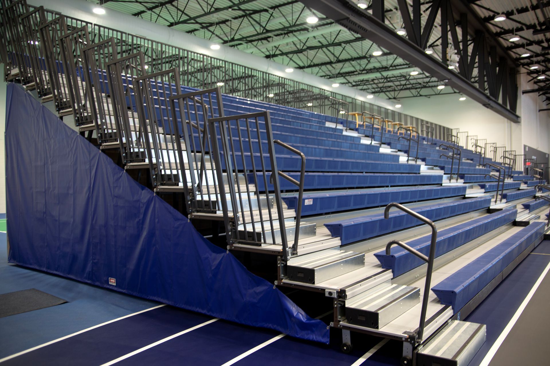 The award-winning gymnasium at Hudsonville High School, featuring EXCEL Seat Modules provides everyone with an amazing view.