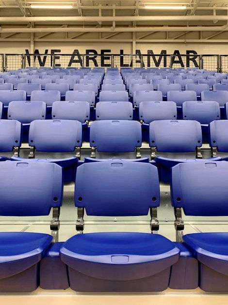 POLARIS with ComfoBack on the telescopic bleachers at Lamar County High School