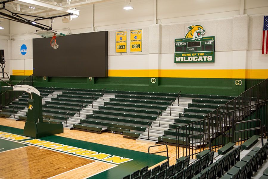 Vandament Arena at Northern Michigan University features plenty of seating in a smaller arena for maximum spectator enjoyment
