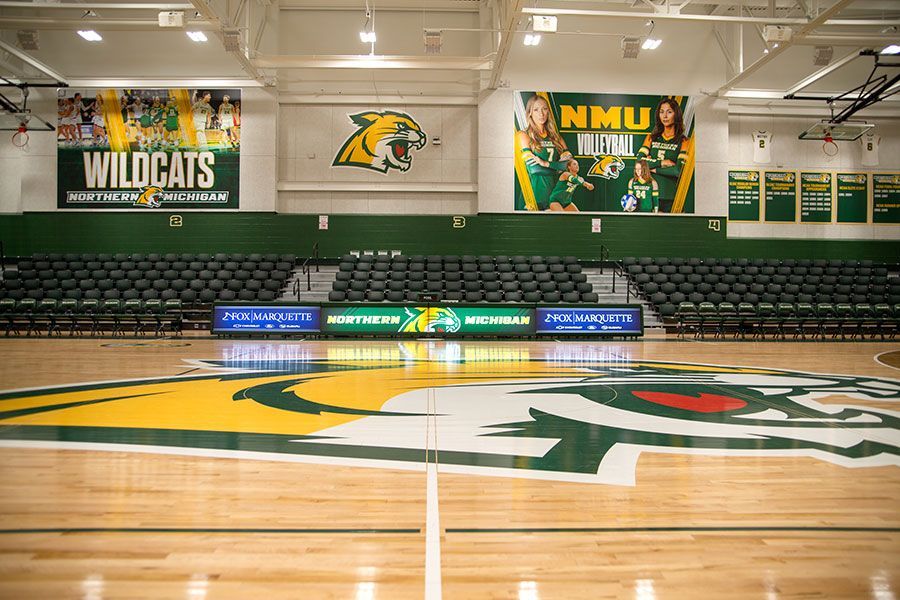 Vandament Arena at Northern Michigan University features plenty of seating in a smaller arena for maximum spectator enjoyment