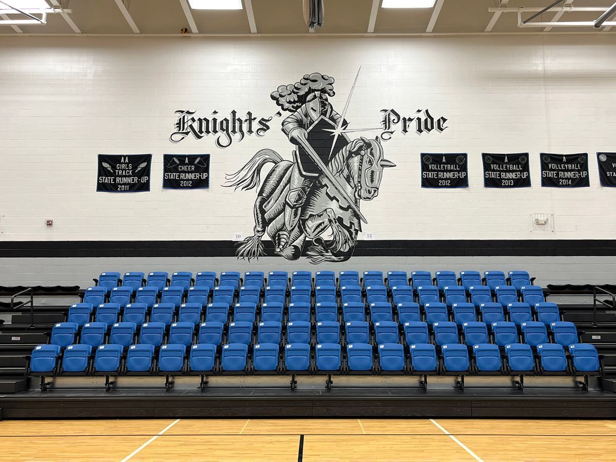 The wide deck premier platforms at Tyler Consolidated Schools feature VISION Platform chairs as well as POLARIS seating.