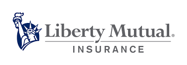 The logo for liberty mutual insurance with the statue of liberty on it.
