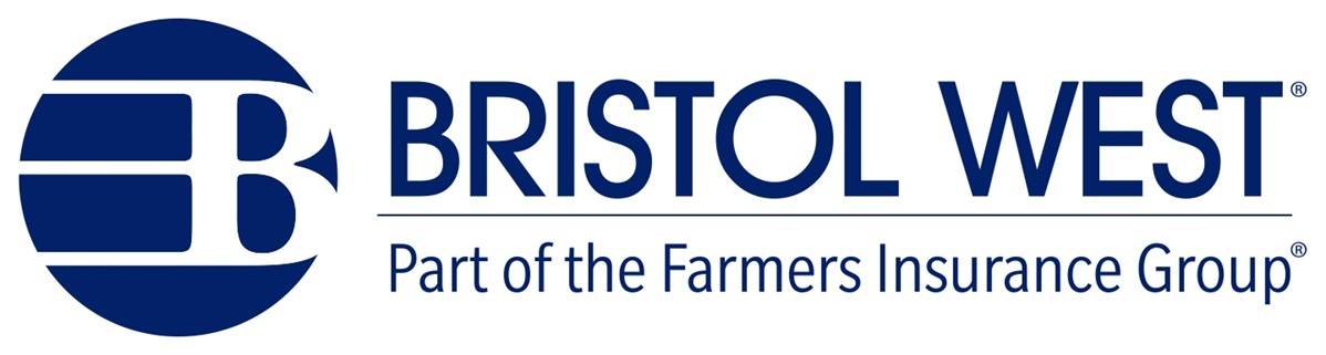 The bristol west logo is part of the farmers insurance group.