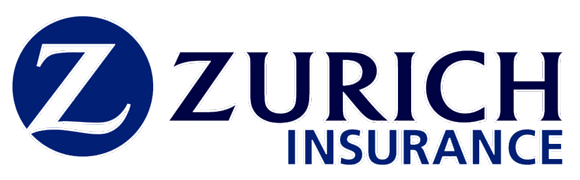 A blue and white logo for zurich insurance