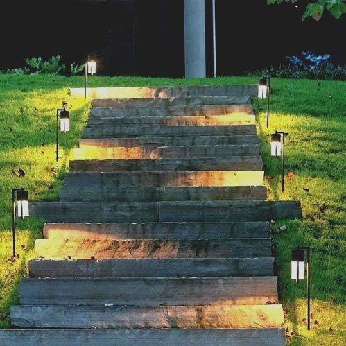Lighted Walkway Landscape — Denton, Texas — Southern Services Landscape and Irrigation