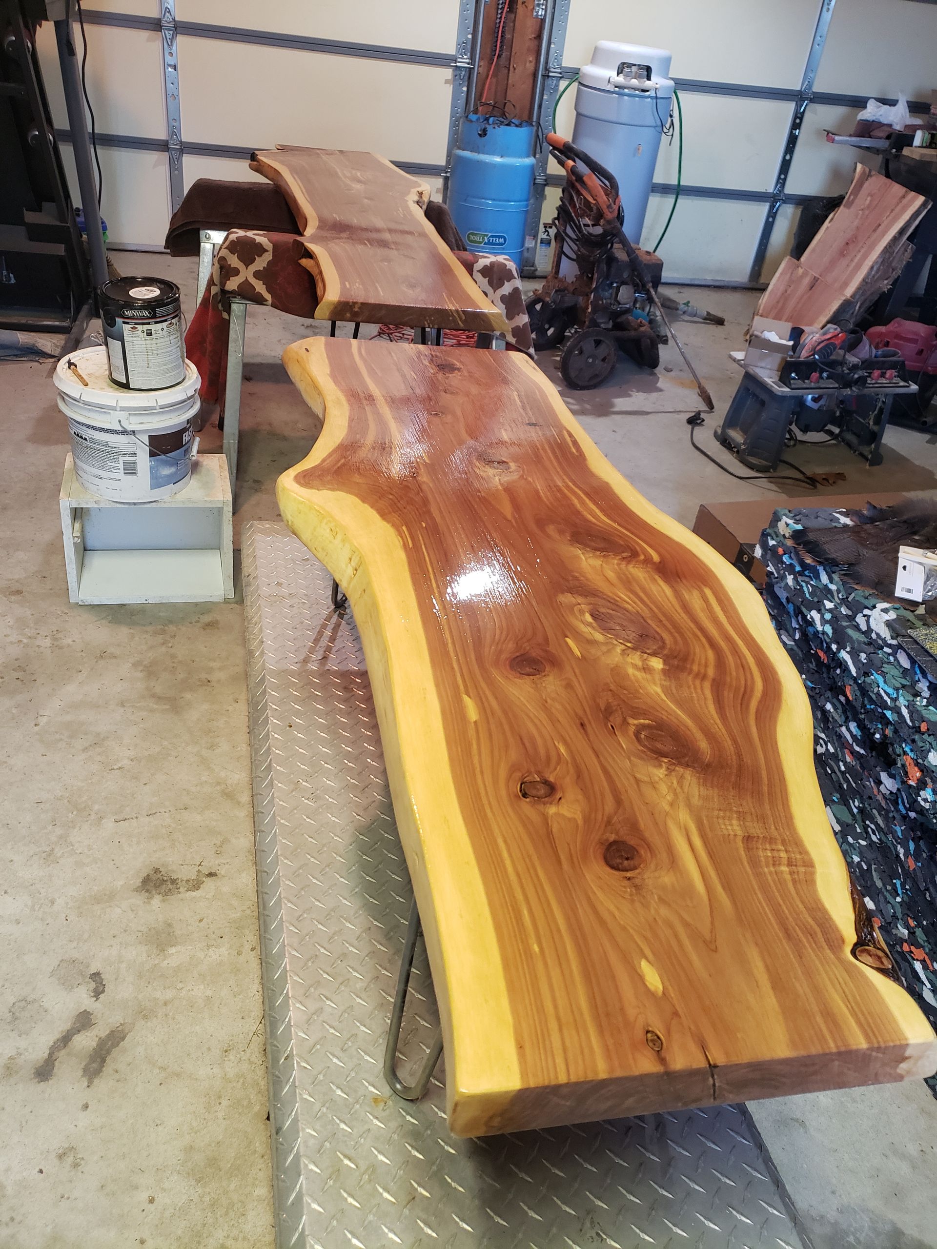 Sealed and Finished Cedar Bartop