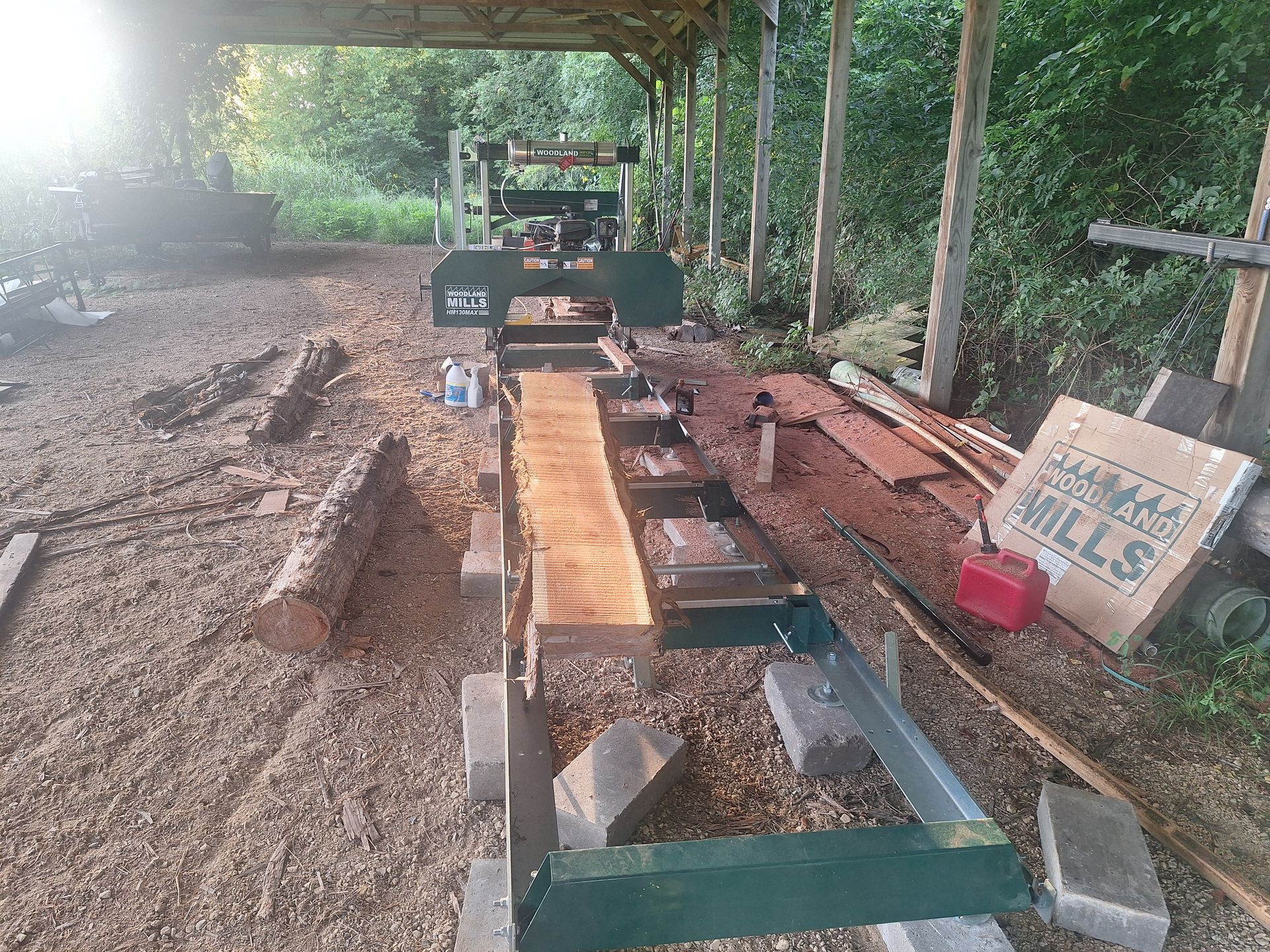 cedar mill machine working with cedar