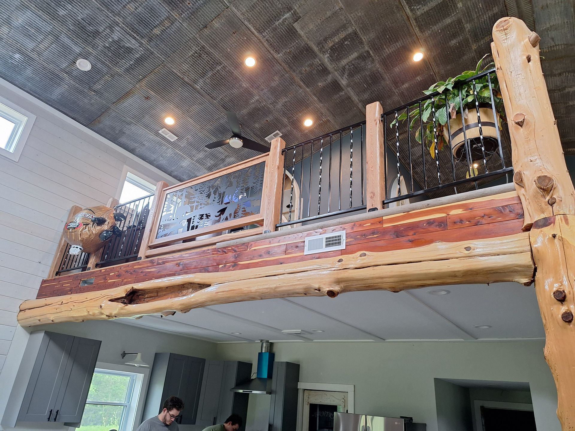 Cedar railing custom built