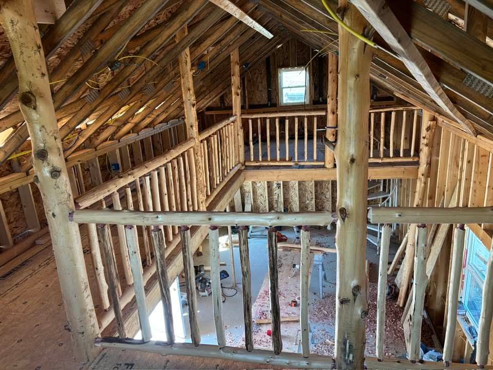 custom built cedar railings