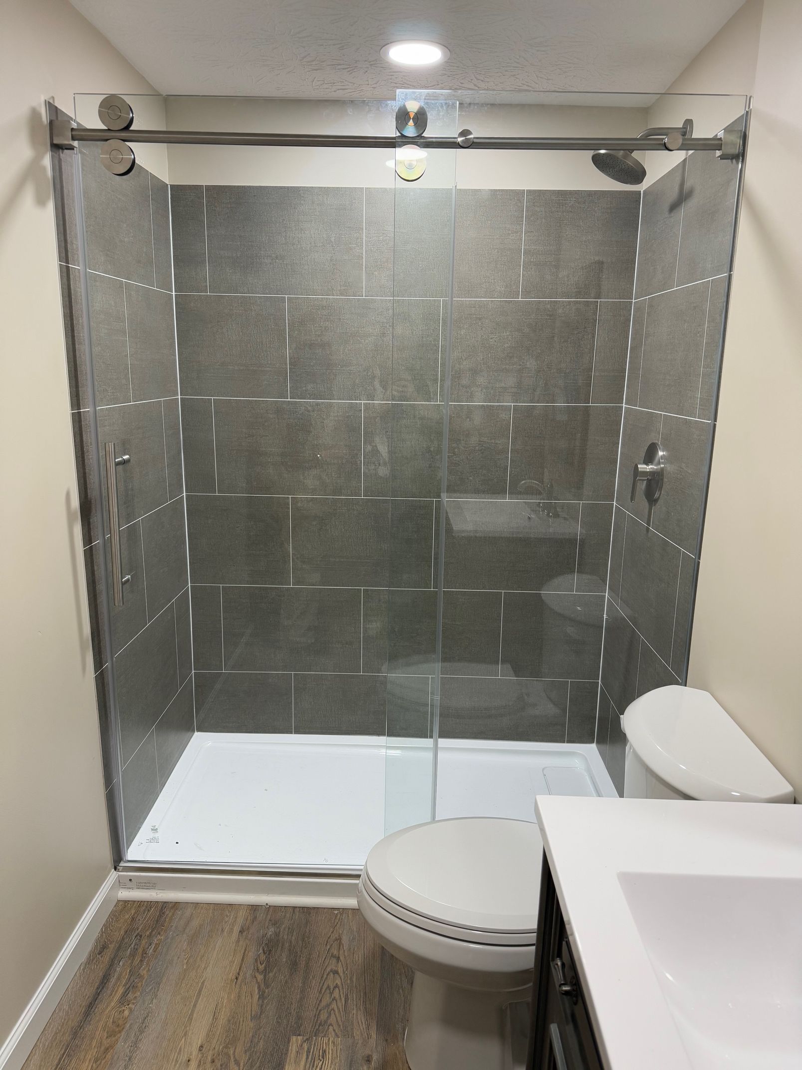 shower panels, bath update, simple yet elegant