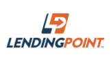 A logo for lendingpoint with an arrow pointing to the right.