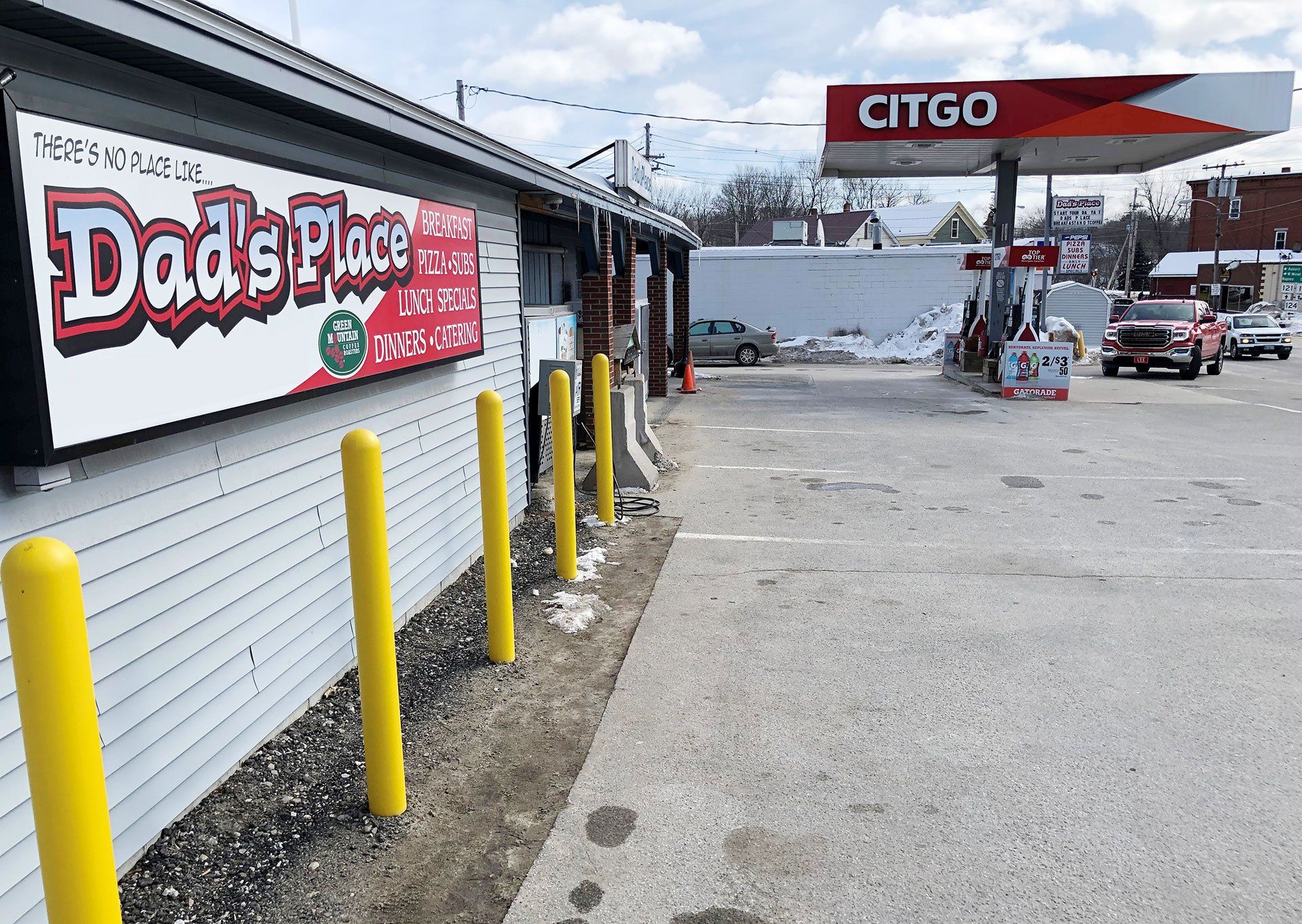 shop and fuel stations