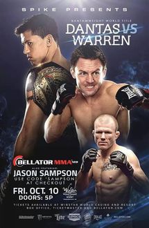 a poster for a boxing match between dantas and warren