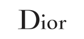 Un logo noir et blanc pour dior sur fond blanc.