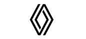 Un logo renault noir et blanc sur fond blanc.
