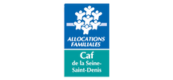 The logo for allocations familiales caf de la seine saint denis