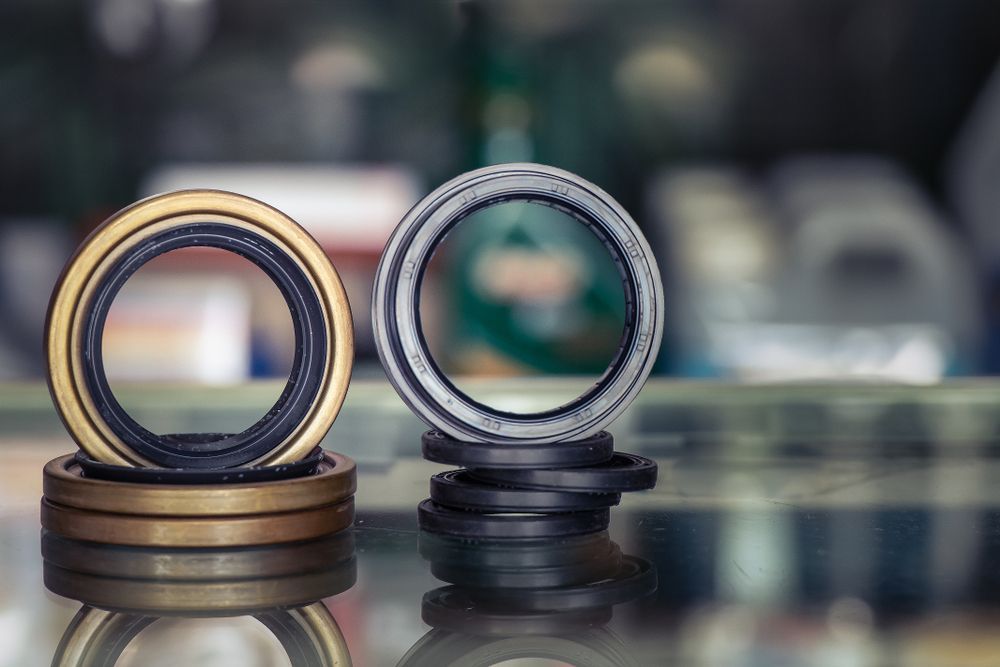 Two Seals Are Stacked on Top of Each Other on a Glass Table — Coffs Harbour Bearing Centre in Coffs Harbour, NSW