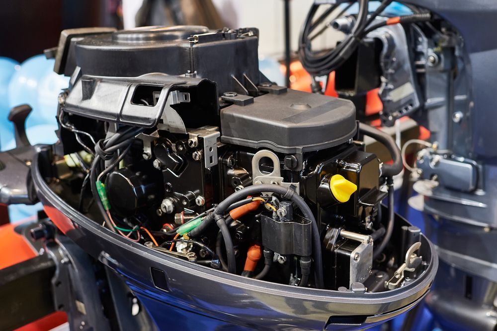 A Close Up of a Boat Engine With the Cover Removed — Coffs Harbour Bearing Centre in Coffs Harbour, NSW