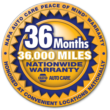 36 Months / 36,000 Miles NAPA Warranty